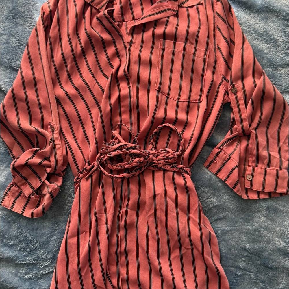 Dear John Striped Mauve Dress